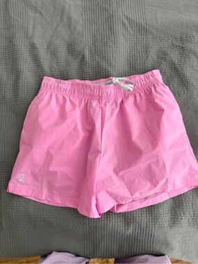 On Running Pink Women's Athletic Shorts with Drawcord